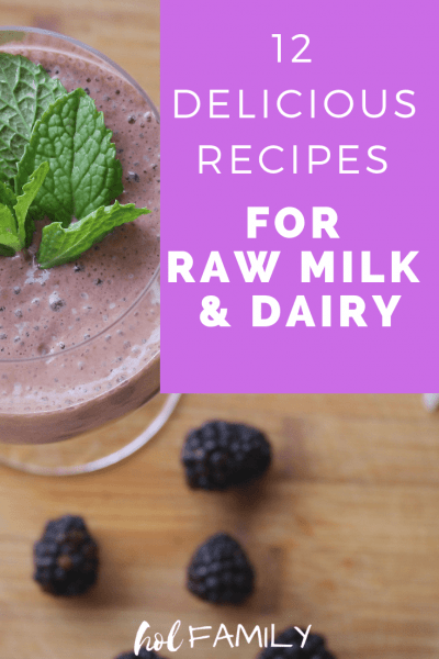 Raw dairy from organic, grass-fed cows is full of nutrients and live enzymes. It’s also high in healthy fats that can actually help with the absorption of fat-soluble vitamins like Vitamins A and D, as well as curb the insulin spike that low fat milk can produce, and even has a higher amount of bio-available calcium. #rawdairy #rawmilk #rawdairyrecipes #ketofriendly #holfamily